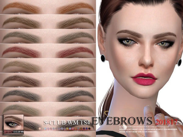 Sims 4 Eyebrows 201817 by S Club WM at TSR