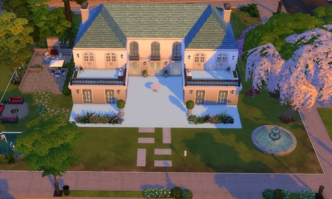 Sims 4 Fancy Butt Villa no CC by nanosako at Mod The Sims