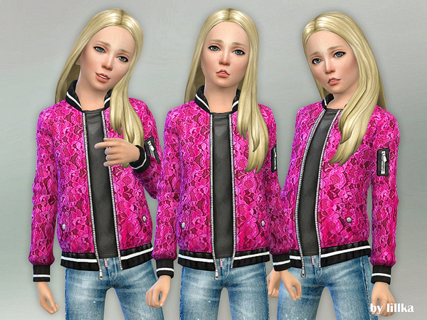 Sims 4 Pink Designer Jacket by lillka at TSR