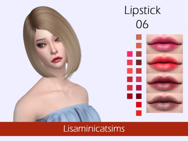 Sims 4 LMCS Lipstick 06 by Lisaminicatsims at TSR