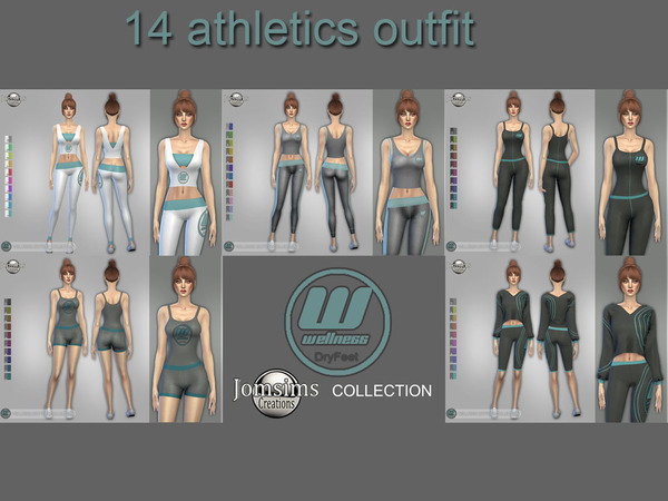 Sims 4 Wellness Dry feet short 2 and top with sleeves 1 by jomsims at TSR