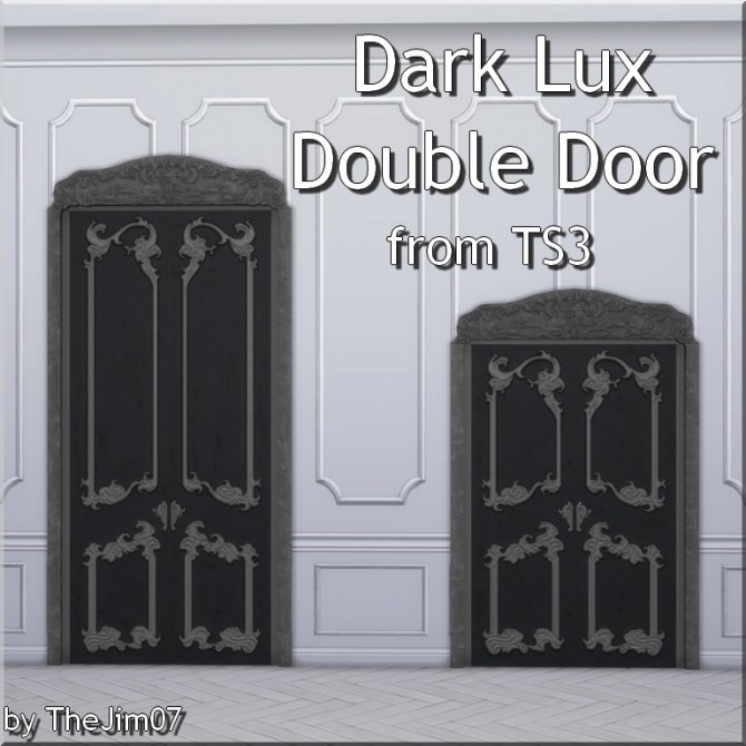 Sims 4 Dark Lux Double Door from TS3 by TheJim07 at Mod The Sims