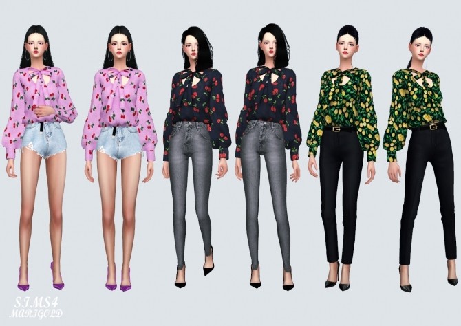 Sims 4 Cherry blouse at Marigold