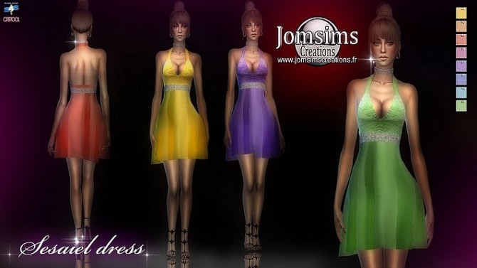 Sims 4 Sesaiel dress by Jomsims at Khany Sims