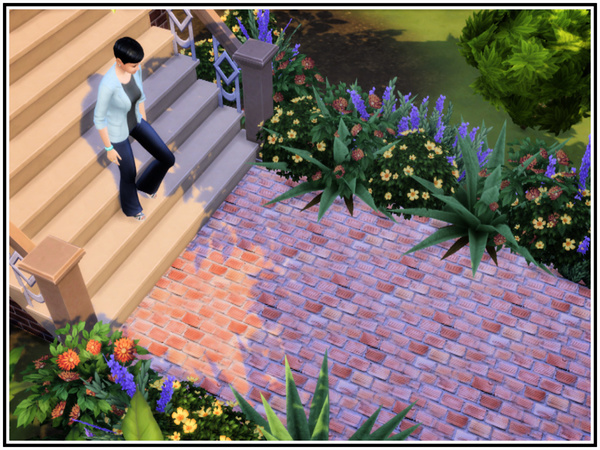 Sims 4 Brick Paving by marcorse at TSR