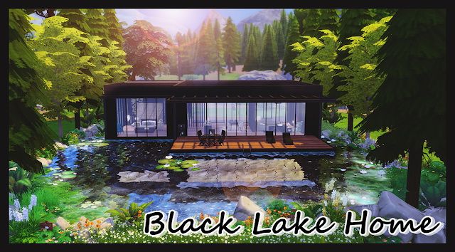 Sims 4 Black Lake Home at Lily Sims