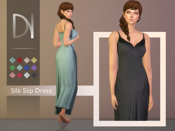 Sims 4 Silk Sleep Dress by DarkNighTt at TSR