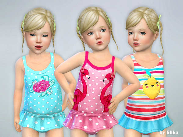 Sims 4 Toddler Swimsuit P04 by lillka at TSR