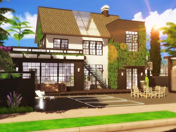 Sims 4 Mulberry Lane house by MychQQQ at TSR