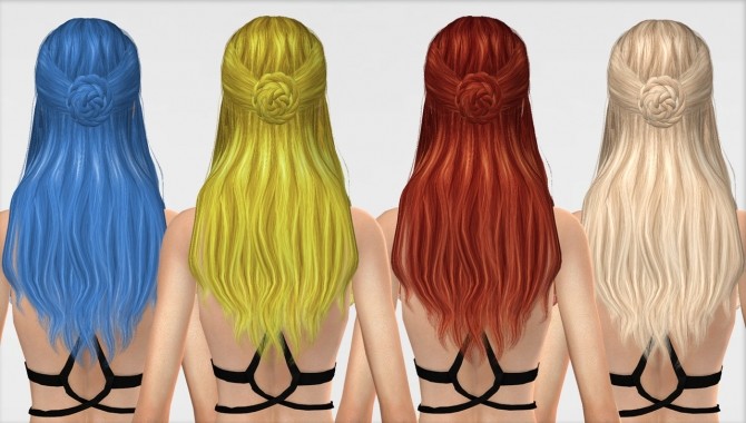 Sims 4 BLONDESIMS SUKI CAZY HAIR RETEXTURE at REDHEADSIMS