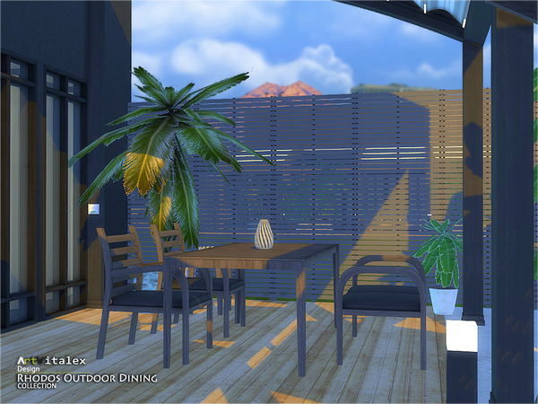 Sims 4 Rhodos Outdoor Dining by ArtVitalex at TSR