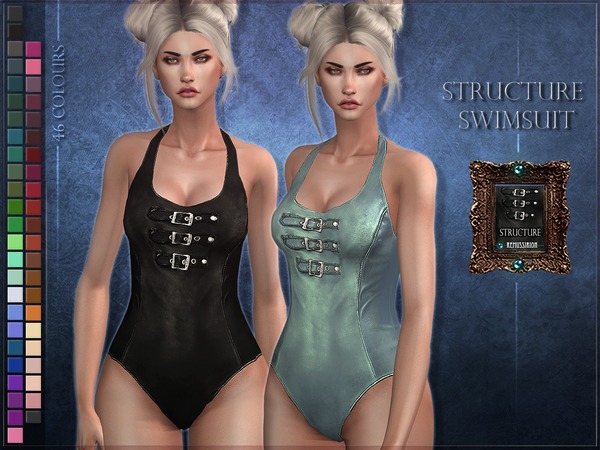 Sims 4 Structure Swimsuit by RemusSirion at TSR