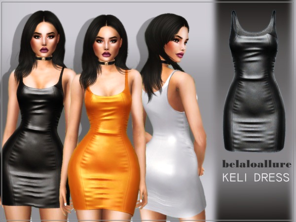 Sims 4 Belaloallure keli dress by belal1997 at TSR