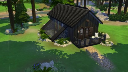 Modern-ish Seasonal Cabin noCC by arcadialight at Mod The Sims
