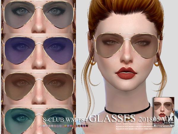 Sims 4 Glasses FM 201805 V1 by S Club WM at TSR
