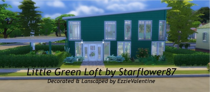 Sims 4 Little Green Loft NO CC by starflower87 at Mod The Sims