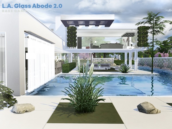 Sims 4 L.A. Glass Abode 2.0 by Pralinesims at TSR