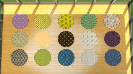 Colorful Japanese Rugs by araynah at Mod The Sims