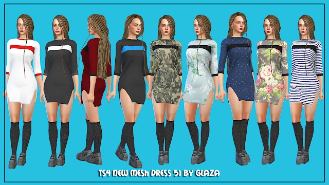 Sims 4 Dress 51 at All by Glaza
