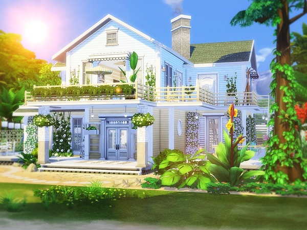 Sims 4 Beach Family Retreat by MychQQQ at TSR