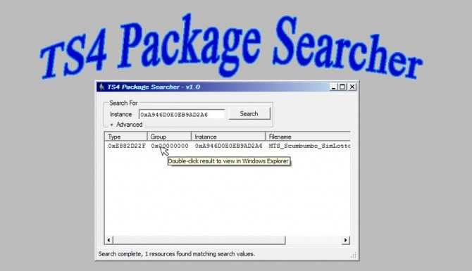 Sims 4 Package Searcher (Windows Only) by scumbumbo at Mod The Sims