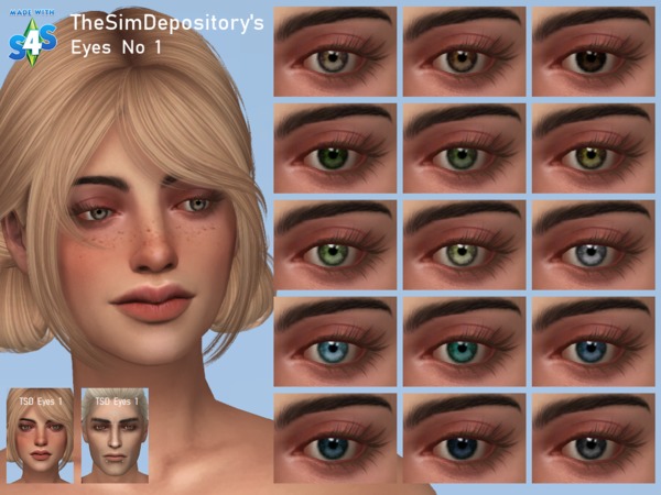 Sims 4 TSD Eyes No 1 natural colours by TheSimDepository at TSR
