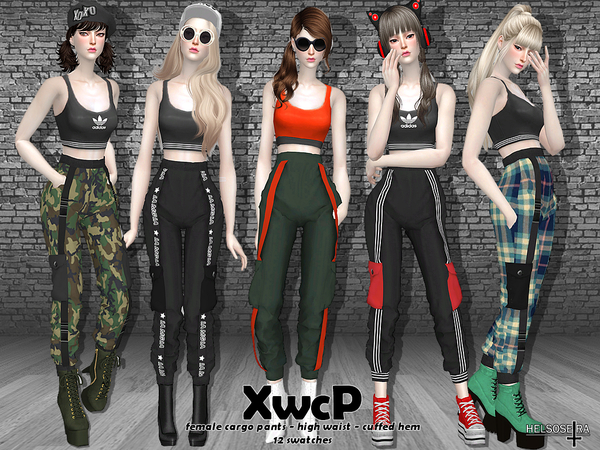 Sims 4 XWCP Cargo Pants by Helsoseira at TSR