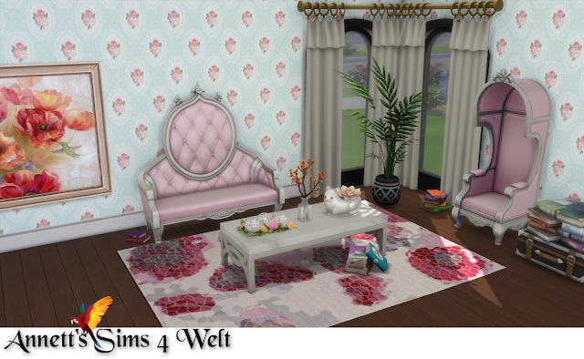 Sims 4 Shabby Chic Wallpapers at Annett’s Sims 4 Welt