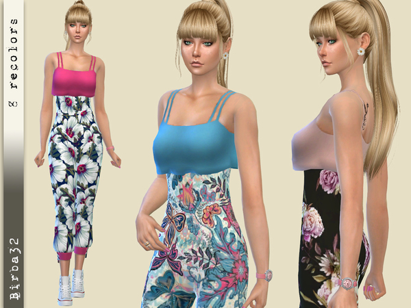 Sims 4 Floral suit by Birba32 at TSR