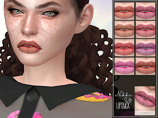 Sims 4 IMF Nikki V2 Lipstick N.103 by IzzieMcFire at TSR