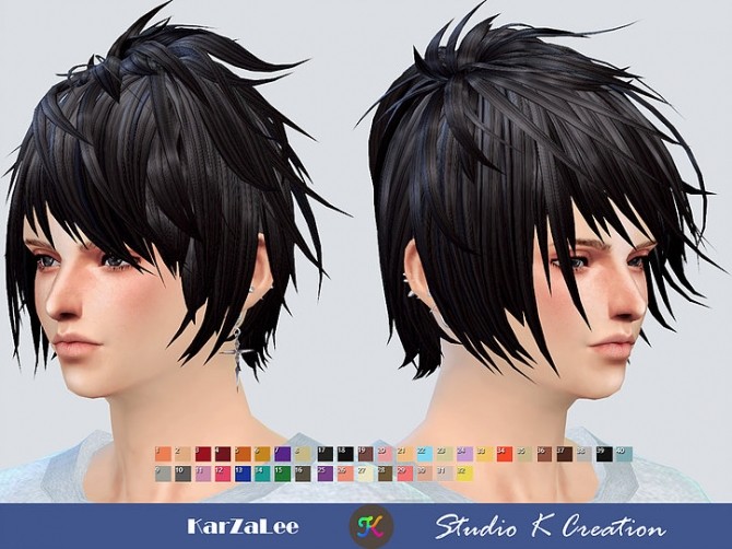 Sims 4 Animate hair 98 L at Studio K Creation