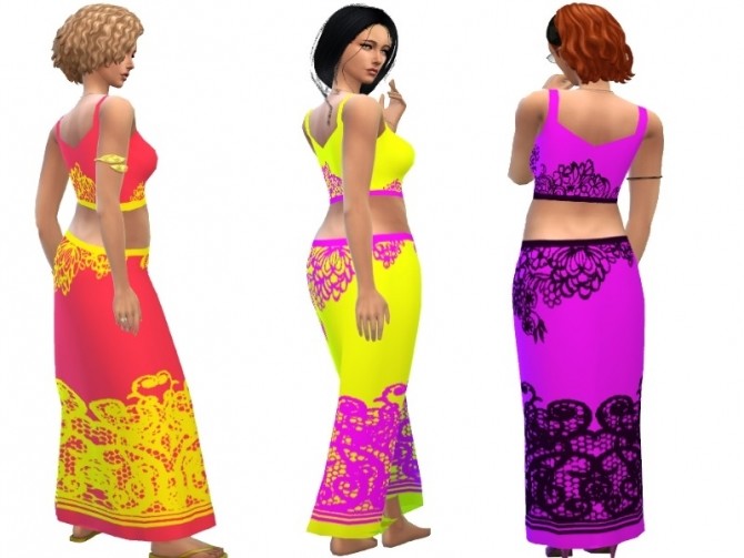 Sims 4 Long dress at Louisa Creations4Sims