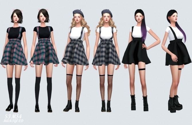 Sims 4 Suspender Dress Basic V at Marigold