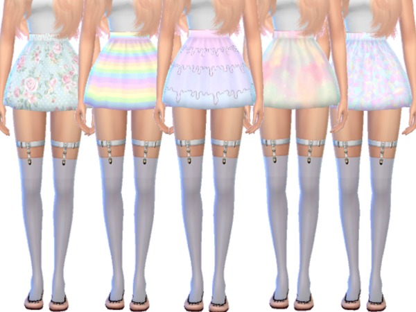 Sims 4 Cute Skater Skirts by Wicked Kittie at TSR