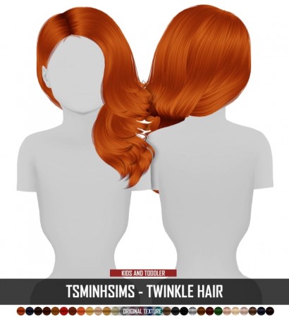 TSMINHSIMS TWINKLE HAIR KIDS AND TODDLER VERSION by Thiago Mitchell at REDHEADSIMS