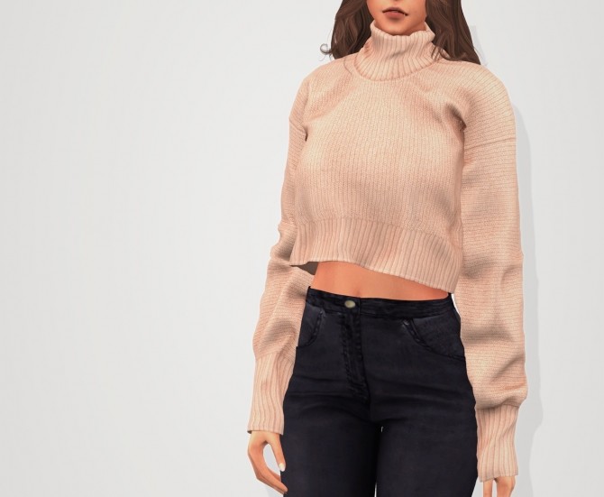 Sims 4 Turtleneck sweater at Elliesimple