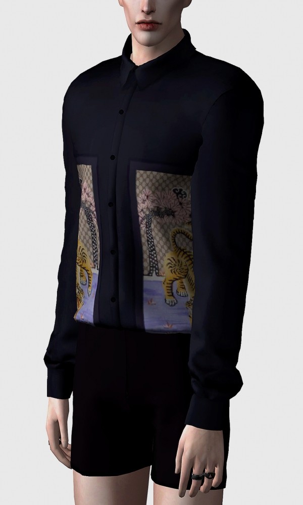 Sims 4 Pattern silk shirts at Rona Sims