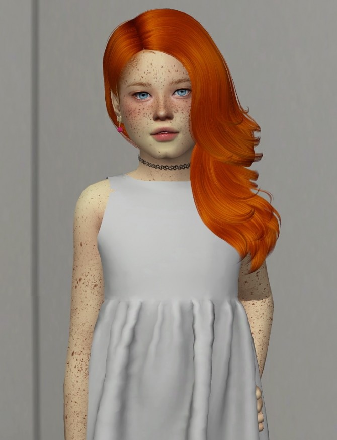 Sims 4 TSMINHSIMS TWINKLE HAIR KIDS AND TODDLER VERSION by Thiago Mitchell at REDHEADSIMS