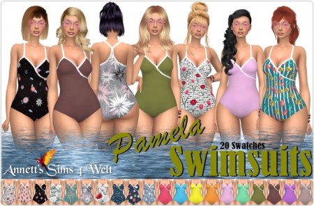 Pamela swimsuits at Annett’s Sims 4 Welt