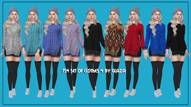 Sims 4 Set of clothes 4 at All by Glaza