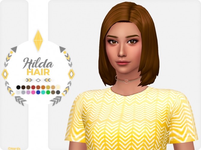 Sims 4 Hilda Hair at Nords Sims