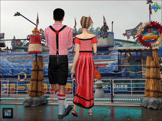 Sims 4 Bavarian costume by Mabra at Arte Della Vita
