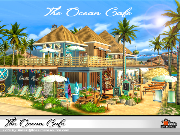 Sims 4 The Ocean Cafe by autaki at TSR