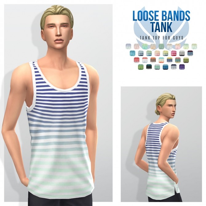 Sims 4 Summer Fun Loose Cut and Loose Bands Tank Tops at Simsational Designs