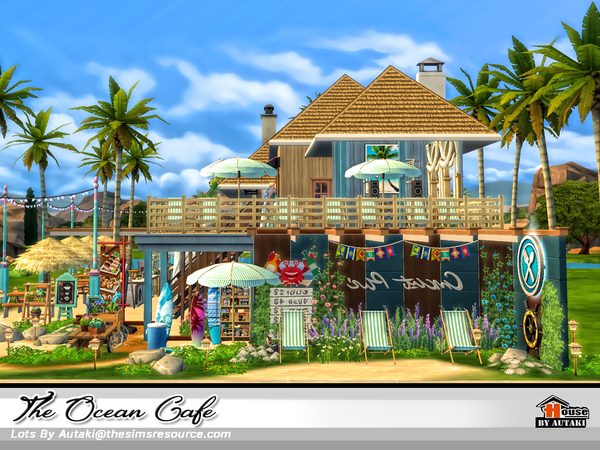 Sims 4 The Ocean Cafe by autaki at TSR