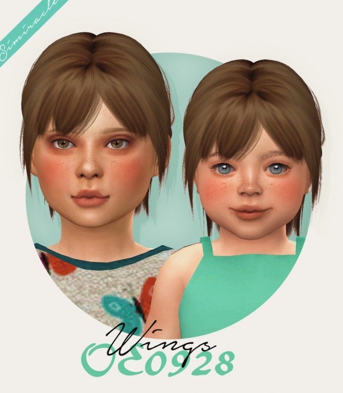 Sims 4 Wings OE0928 hair kids and toddlers at Simiracle