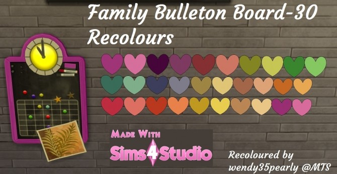 Sims 4 GP05 Family Bulletin Board 30 Solid Colours by wendy35pearly at Mod The Sims