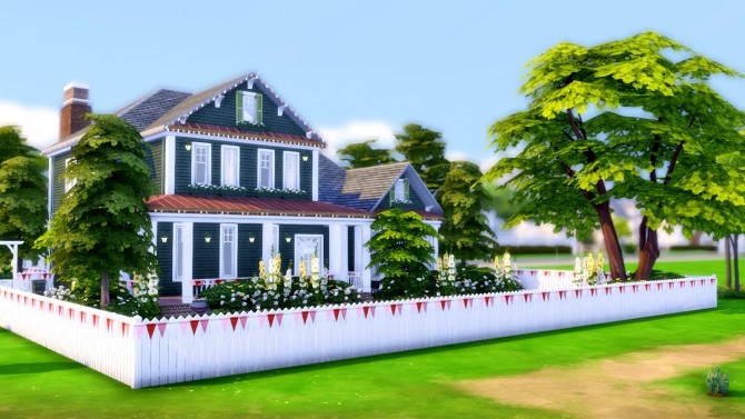 Sims 4 Houlton Colonial Farmhouse for the Family at Simsational Designs