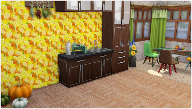 Sims 4 Fruits & Vegetables Kitchen Wallpapers at Annett’s Sims 4 Welt