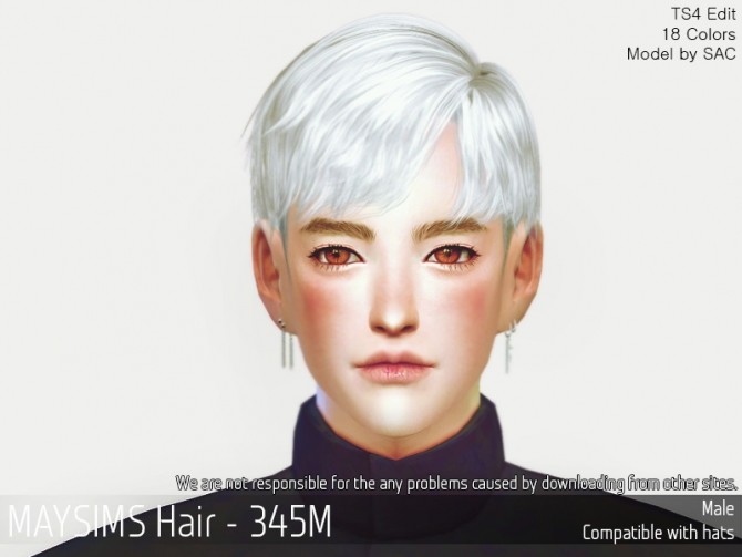 Sims 4 Hair 345M at May Sims